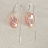 Barok ørekroge lyserøde - sølv