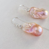 Barok ørekroge lyserøde - sølv