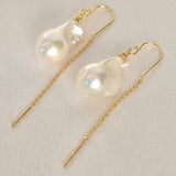 Barok ørekroge med kæde - forgyldt