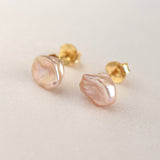 Barok ferskvandsperle ørestik #1