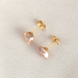 Barok ferskvandsperle ørestik #1