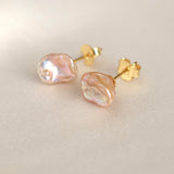 Barok ferskvandsperle ørestik #2