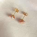 Barok ferskvandsperle ørestik #4