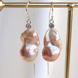 Barok ørekroge lyserøde - sølv