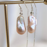 Barok ørekroge lyserøde - sølv