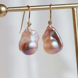 Barok ørekroge lilla - forgyldt