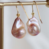 Barok ørekroge lilla - forgyldt